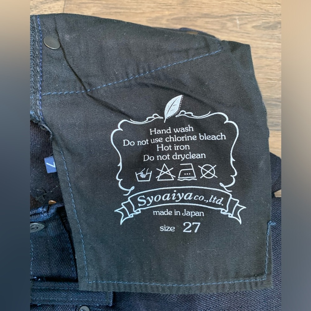 Pure Blue Japan/ Syoaiya Co. XX-007 Double Indigo Slim Straight Raw - Picture 4 of 4